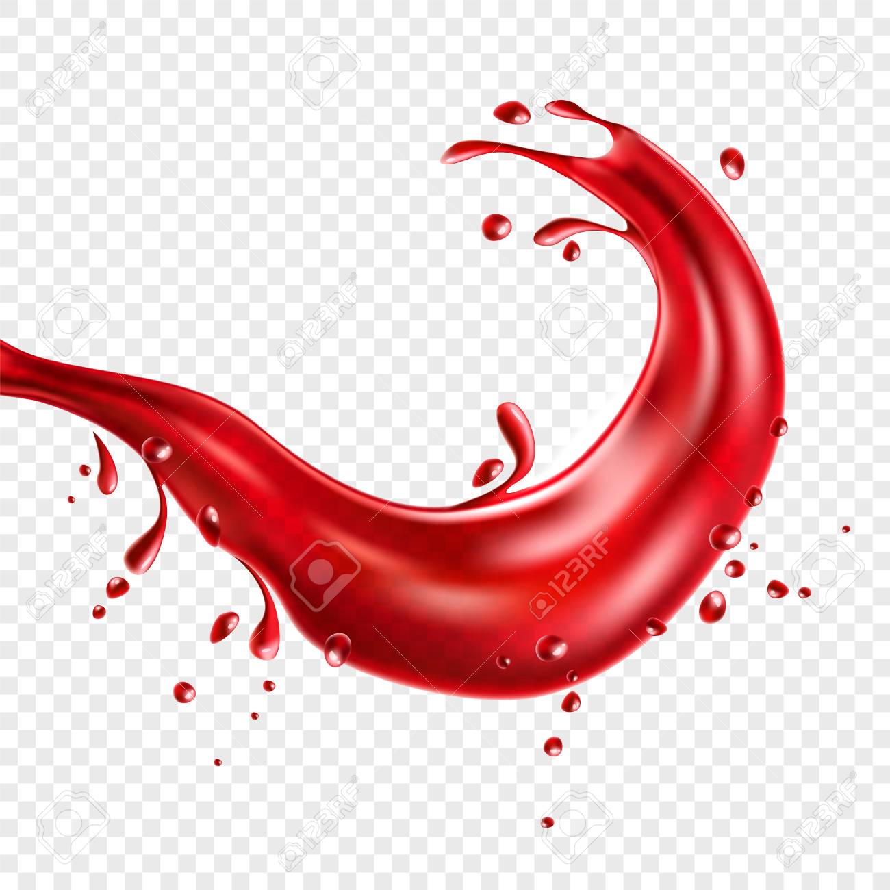Red Juice Realistic Splash Strawberry Or Cherry Juice Motion Royalty Free Cliparts Vectors And Stock Illustration Image