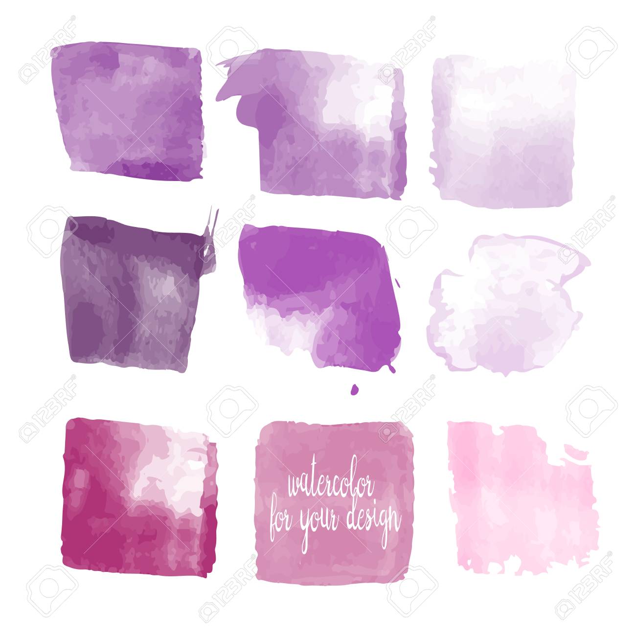 紫の色の水彩絵の具汚れベクトル背景セット のイラスト素材 ベクタ Image 紫の色の水彩絵の具汚れベクトル背景セット のイラスト素材 ベクタ Image