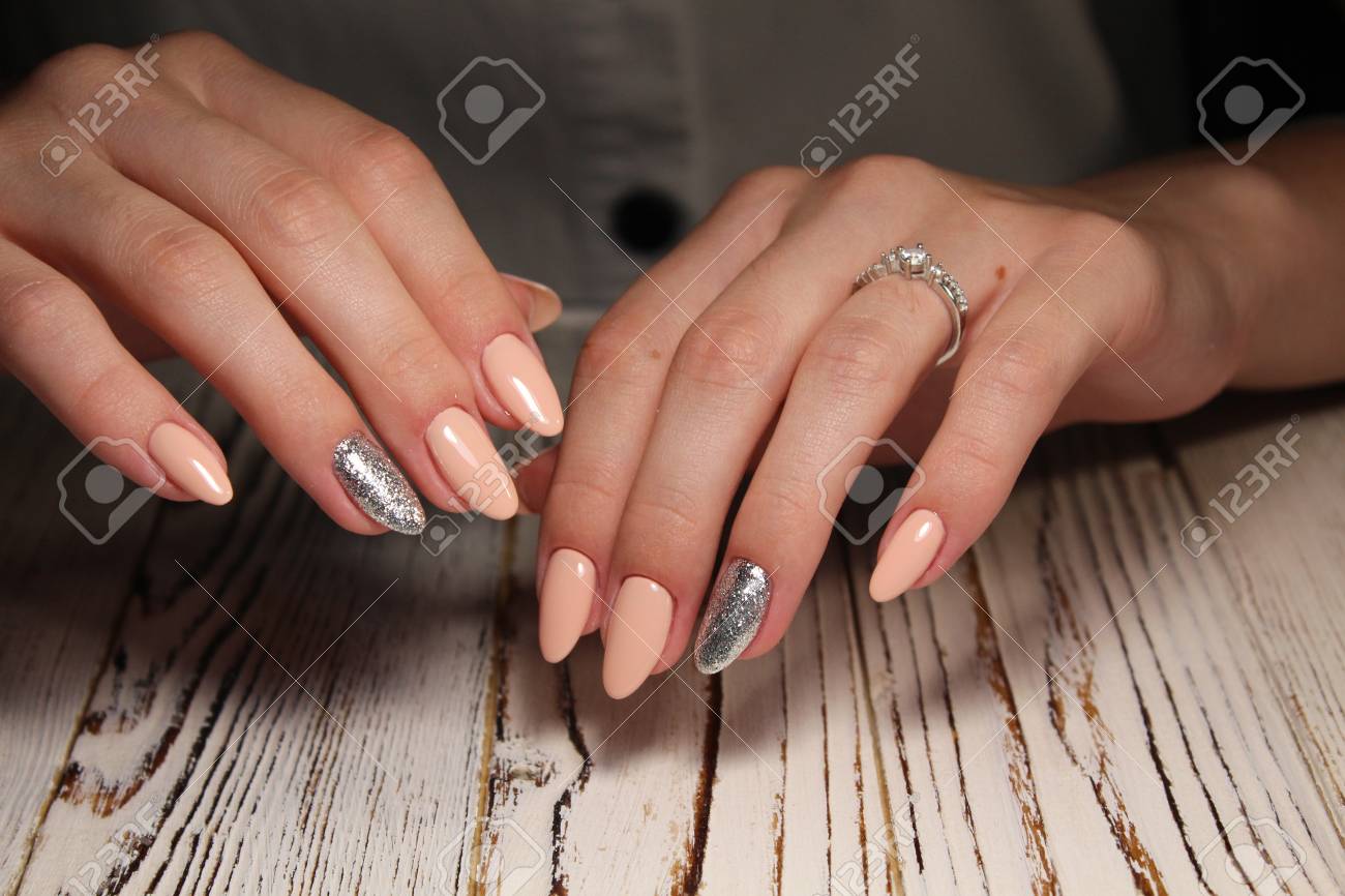 Stylish manicure on long nails Stylish manicure on long nails