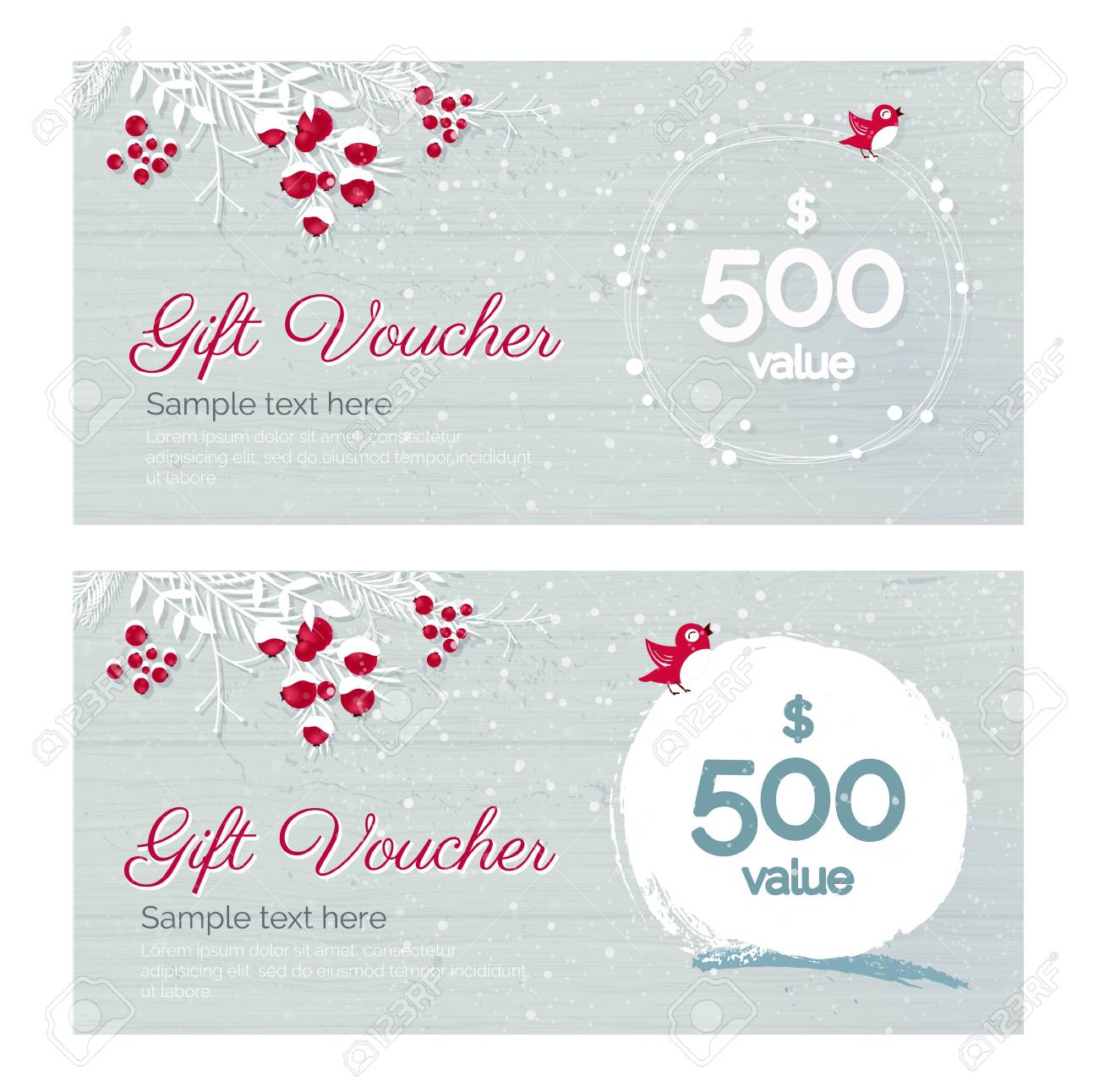 cute hand drawn christmas gift voucher coupon discount gift christmas gift certificate images