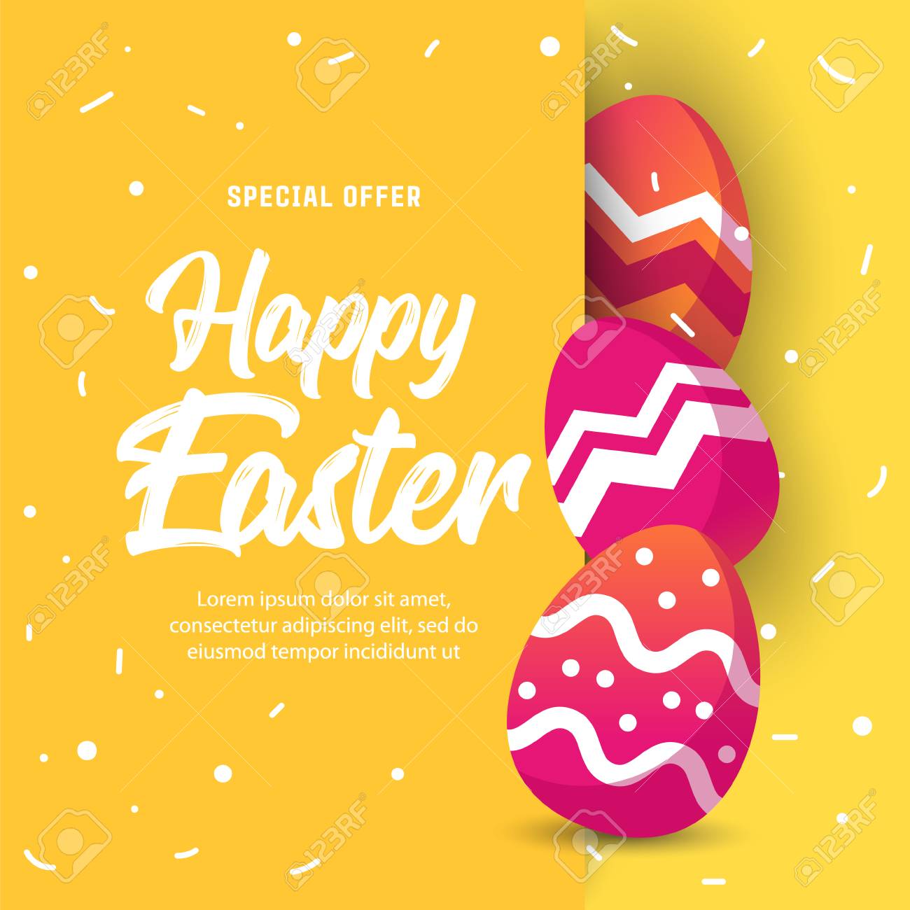 easter egg greeting card vector easter flyer illustration with easter flyer