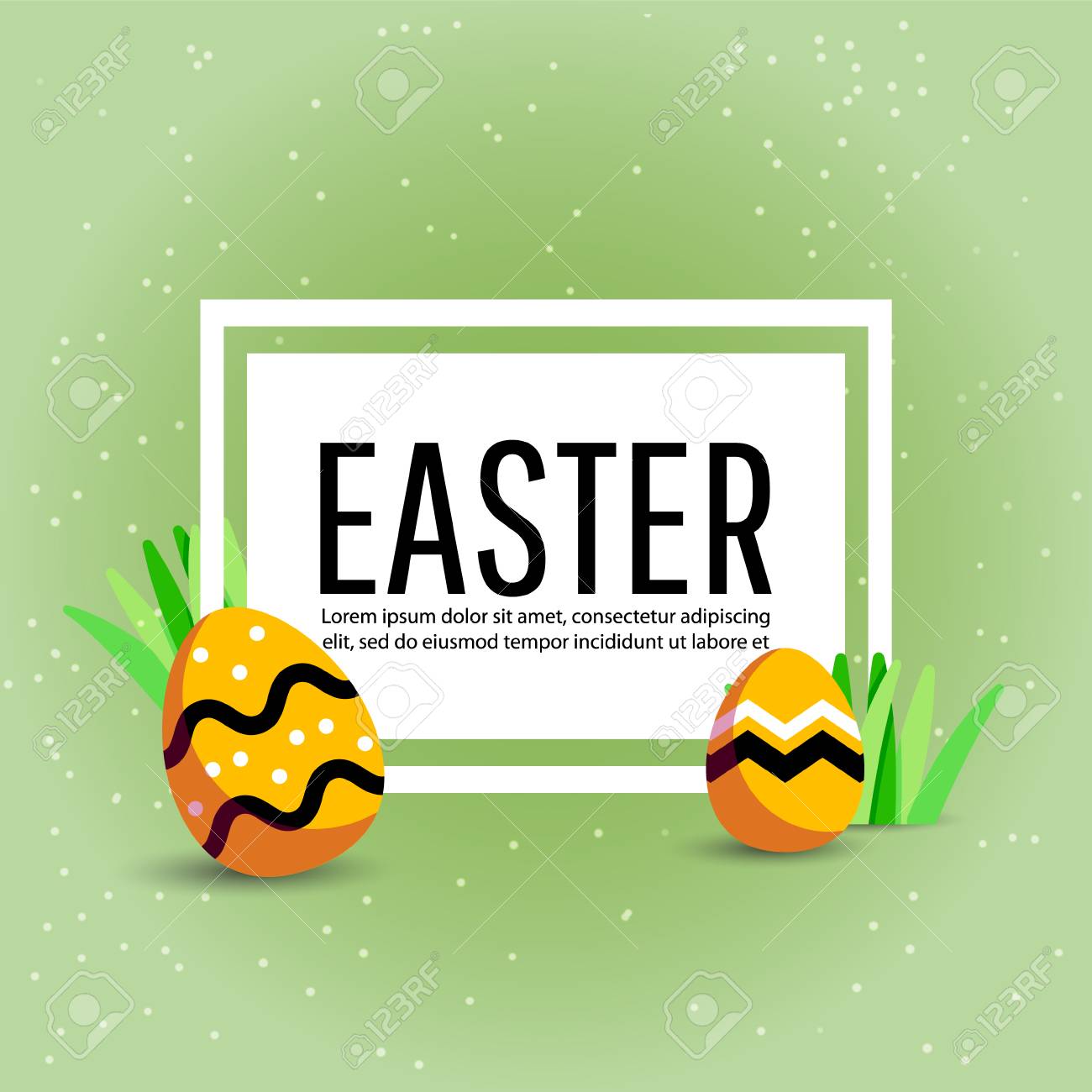 easter egg greeting card vector easter flyer illustration with easter flyer