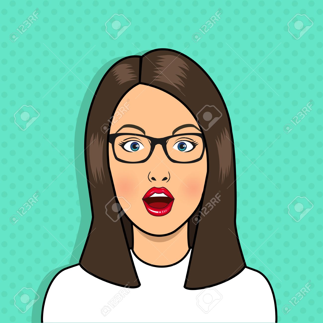 Pop Art Uberrascht Frau Gesicht Mit Offenem Mund Sexy Frau Eine Brille Tragen Vintage Comic Madchen Plakat Pop Art Madchen Vector Pop Art Plakat Lizenzfrei Nutzbare Vektorgrafiken Clip Arts Illustrationen Image 58018437
