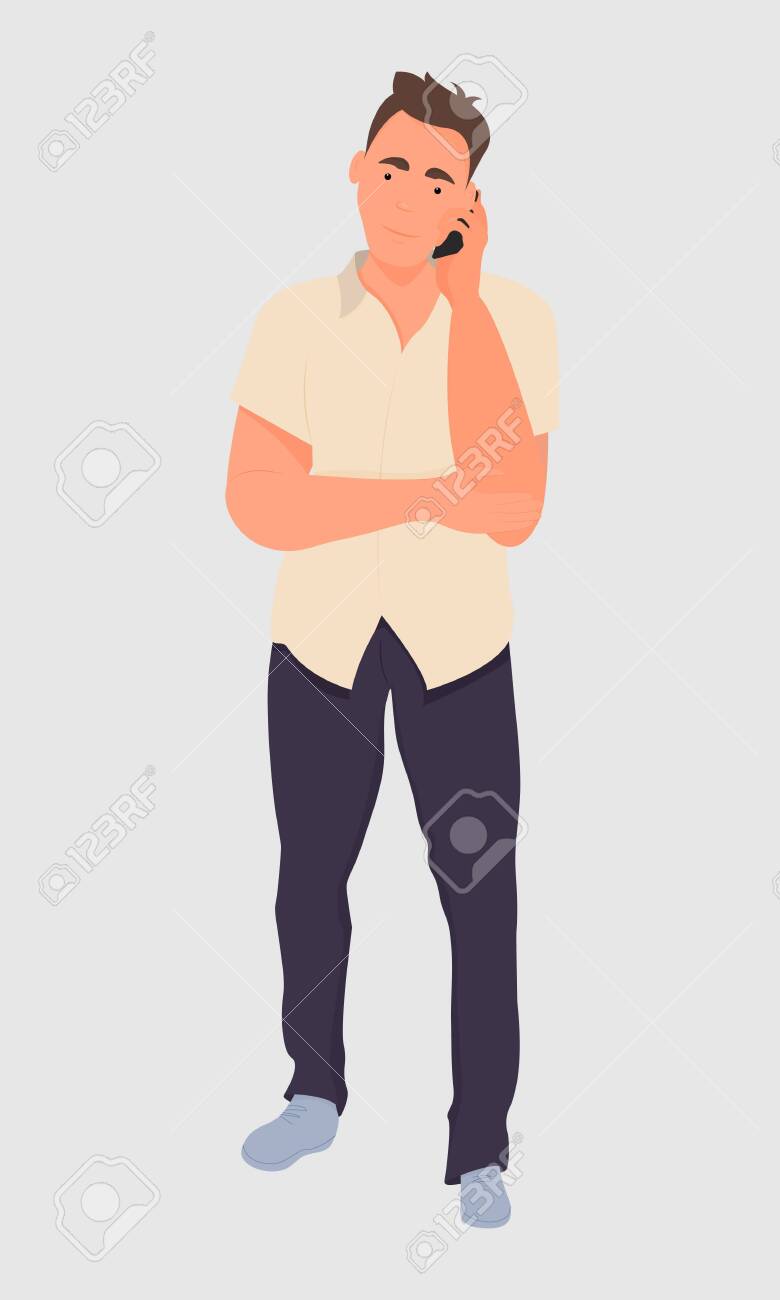 Uma Ilustração Do Vetor Plano Com Caráter De Desenho Animado De