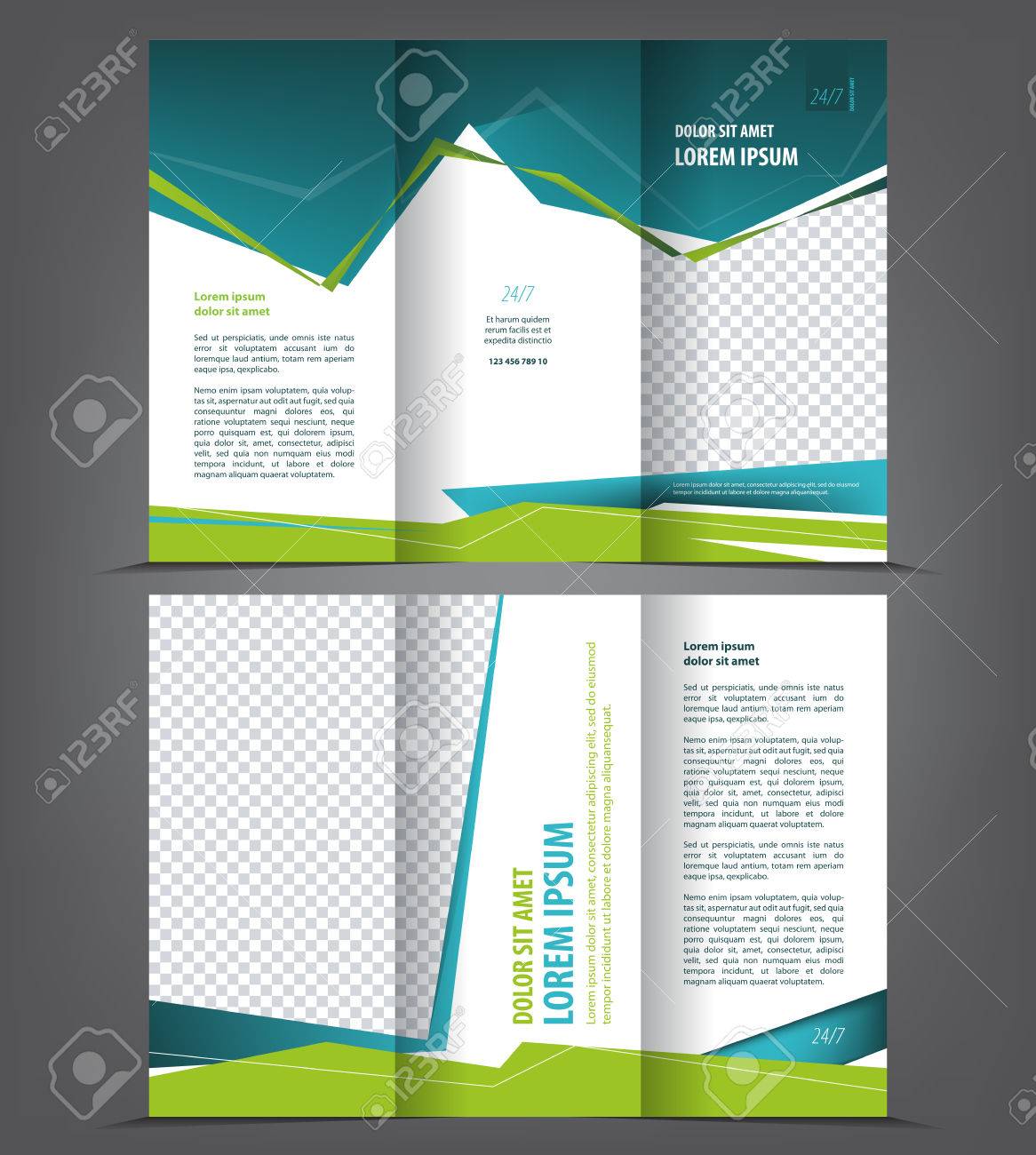 vector tri fold brochure template design concept business trifold