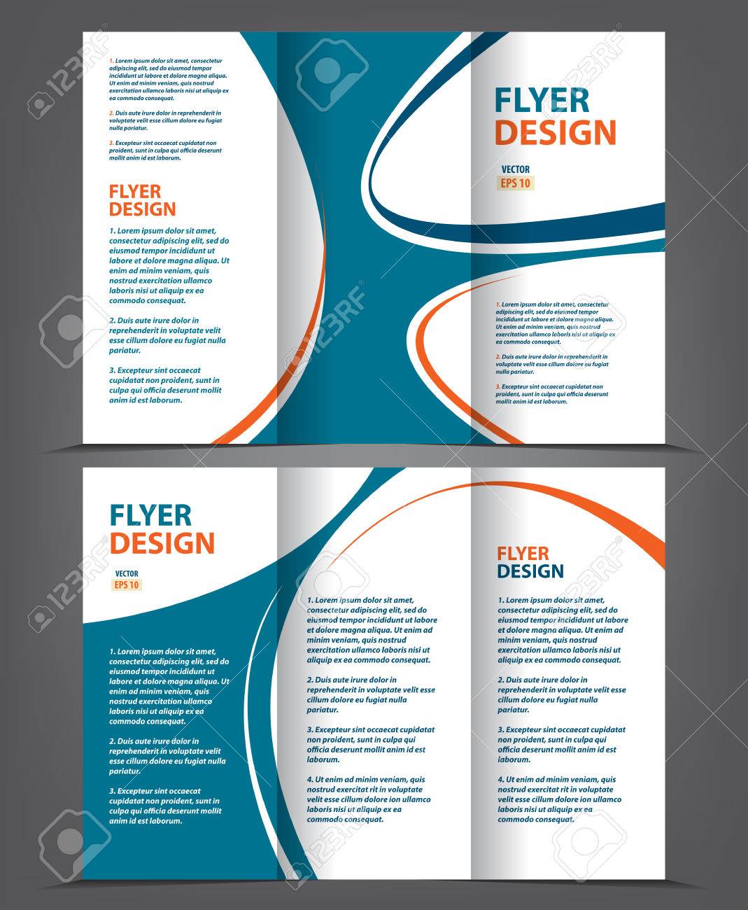 2 folded brochure template