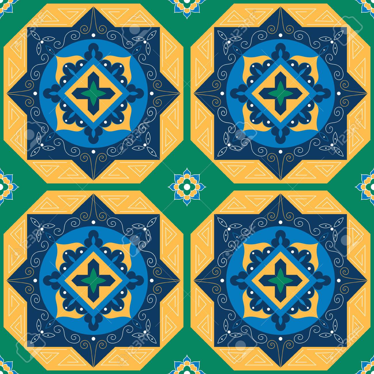 青 黄 白の装飾品からイタリアのタイル パターン ベクトルです ポルトガル Azulejo メキシコ スペイン モロッコまたはアラビア語のモチーフ 生地の折り返しや表面の質感の壁紙の背景 のイラスト素材 ベクタ Image 青 黄 白の装飾品からイタリアのタイル パターン ベクトルです ポルトガル Azulejo メキシコ スペイン モロッコまたはアラビア語のモチーフ 生地の折り返しや表面の質感の壁紙の背景 のイラスト素材 ベクタ Image