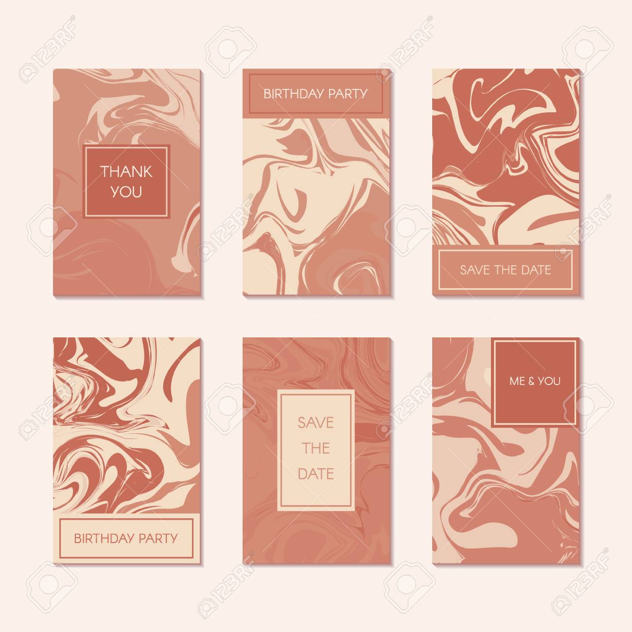 set of unique card template vector for save the date cards birthday party save the date cards