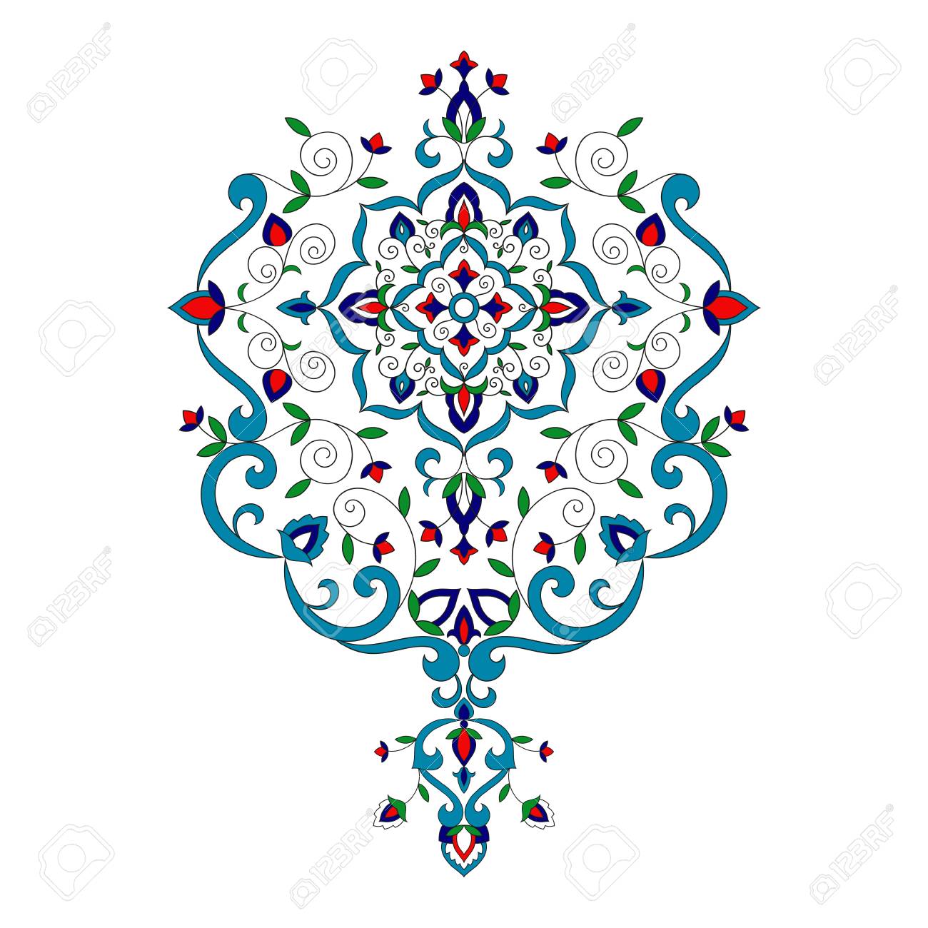 Islam Blumenmuster Vektor. Türkische Porzellanverzierung Mit Blumenmotiven.  Arabisches Gestaltungselement Für Ramadan Kareem, Eid Mubarak-Karte,  Luxushochzeitseinladung, Brautparty, Save The Date. Lizenzfrei nutzbare  SVG, Vektorgrafiken, Clip Arts ...