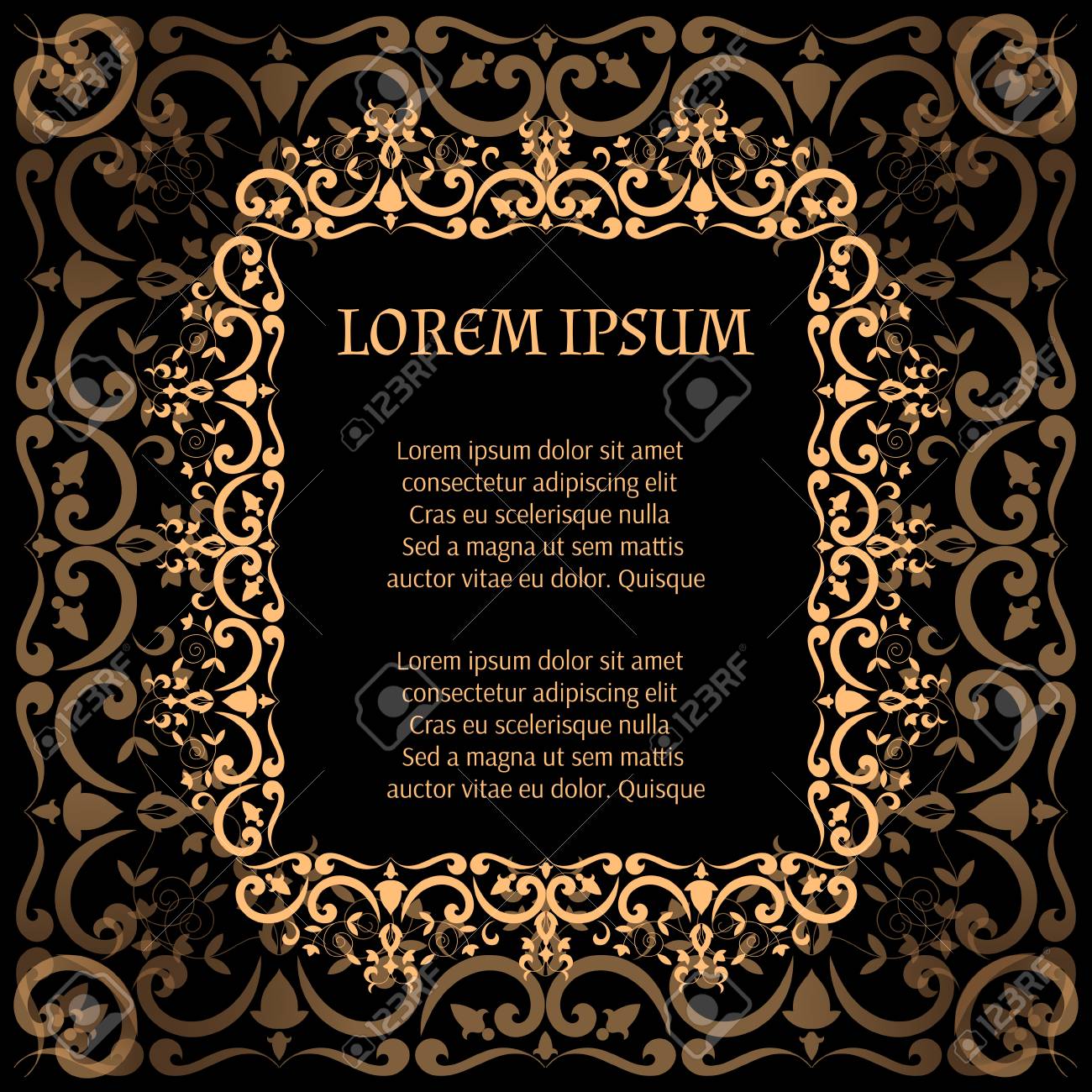 royal gold border design