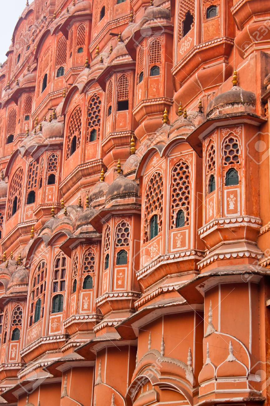 インド ジャイプールの風の宮殿の古い城 の写真素材 画像素材 Image