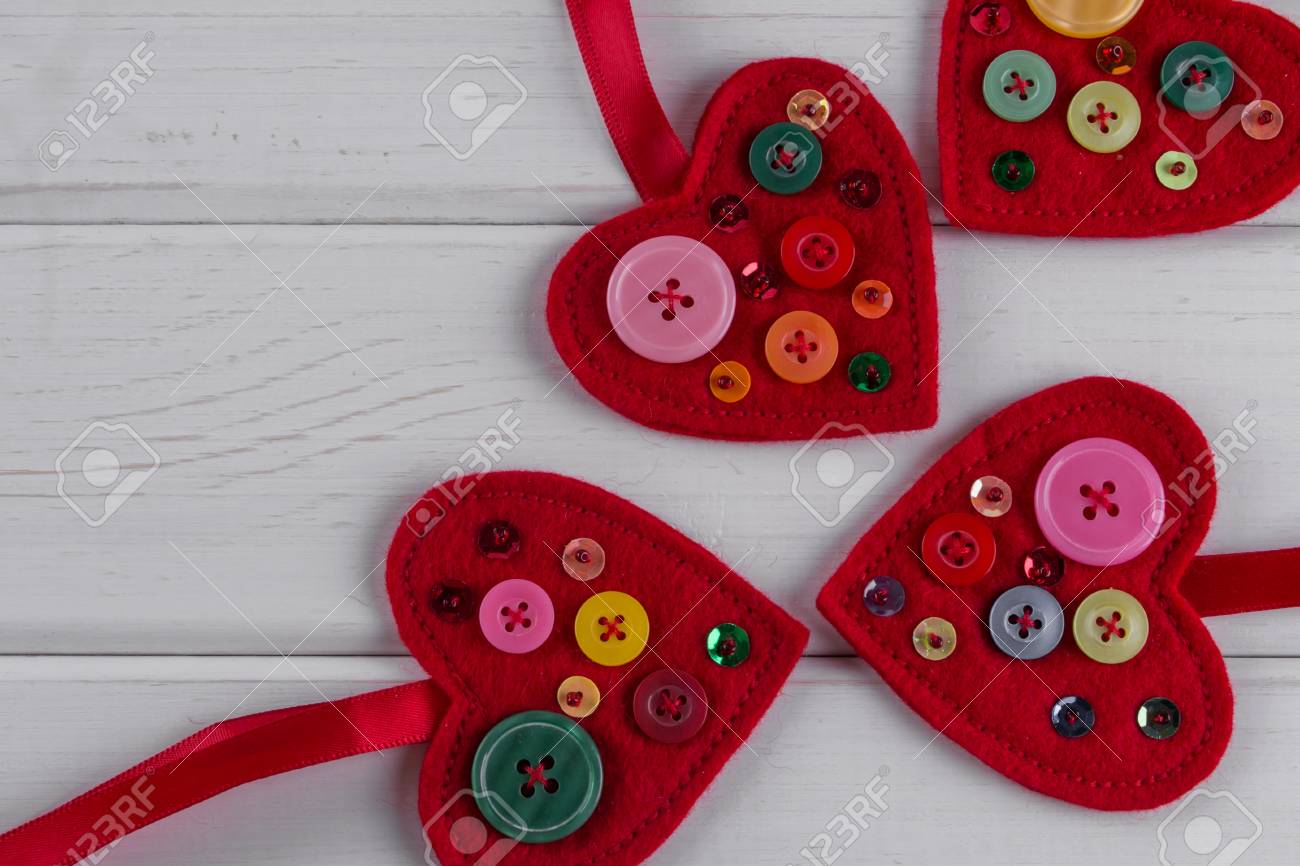 decorated hearts crafts
