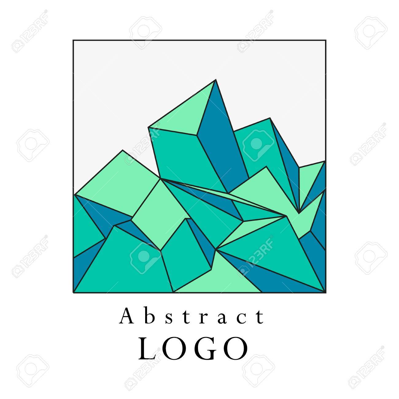 vector polygonal abstract template art color geometric shape