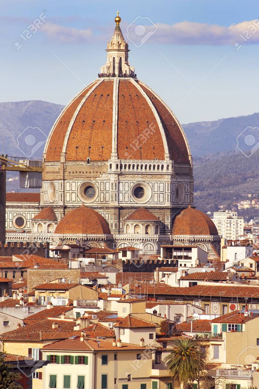 Dome Of Cathedral Santa Maria Del Fiore Duomo Florence Tuscany Stock Photo Picture And Royalty Free Image Image 61822719