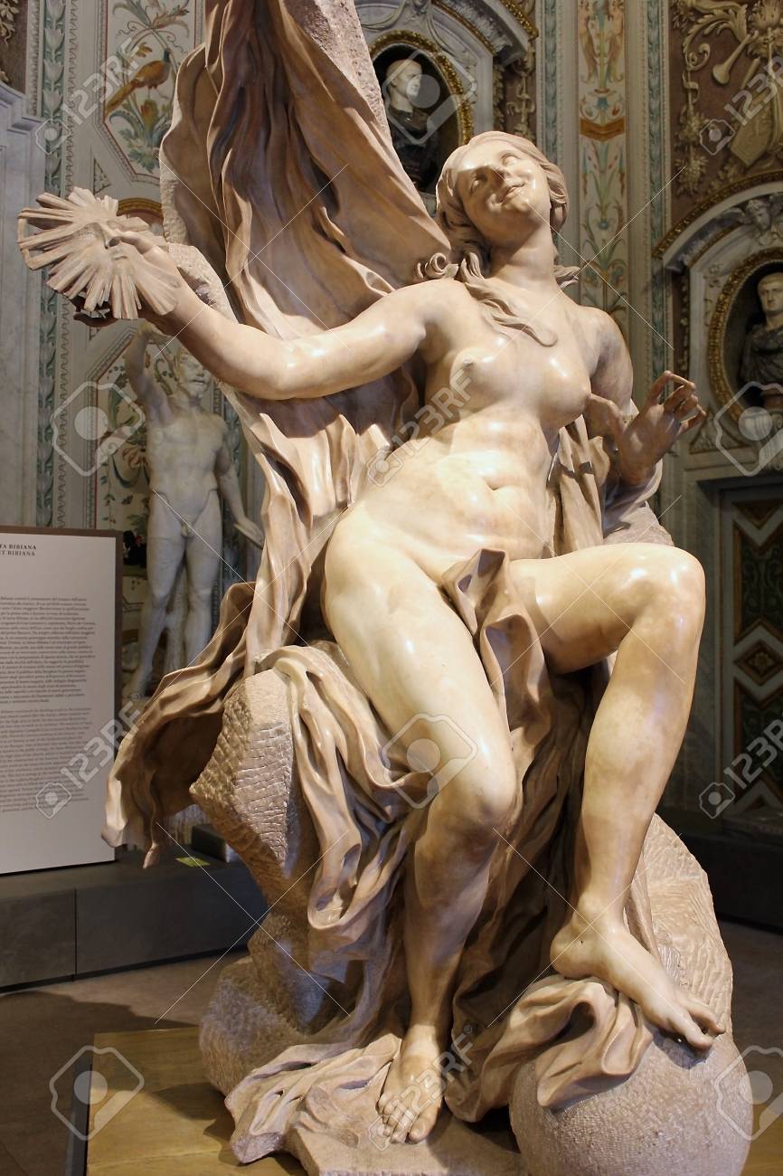 イタリア、ローマ-2018年1月25日：大理石の彫刻Truth Unveiled By Time