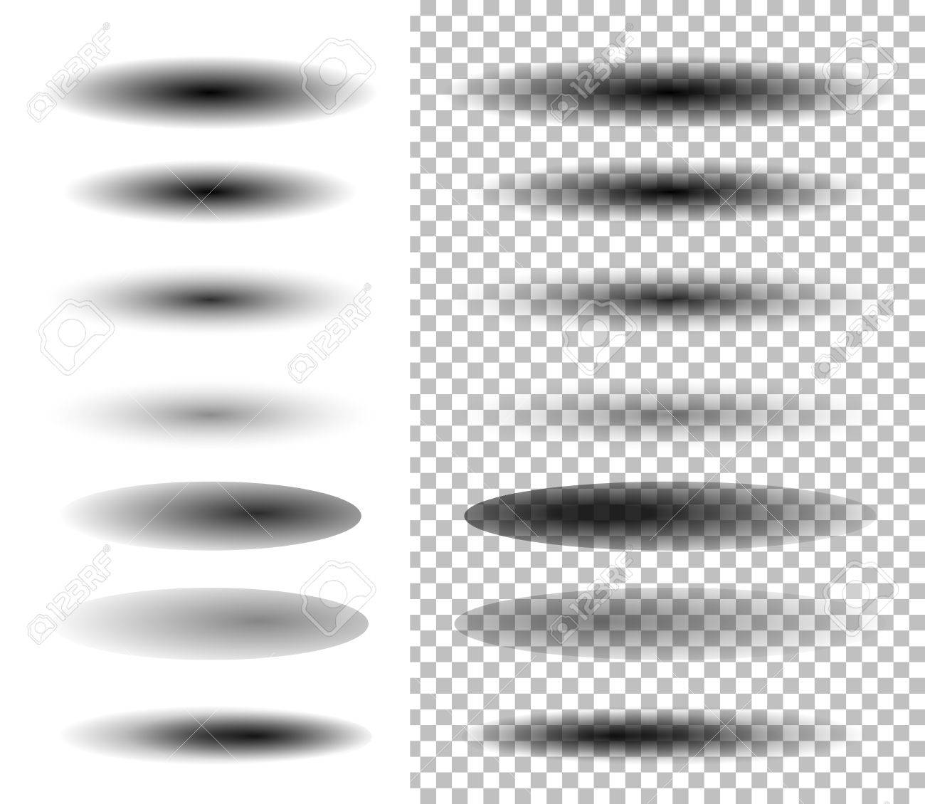 透明な楕円形の影 のイラスト素材 ベクタ Image