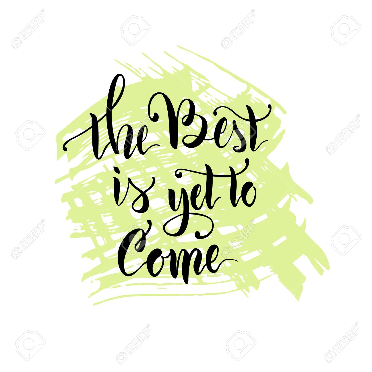 vector illustration calligraphy lettering the phrase the best