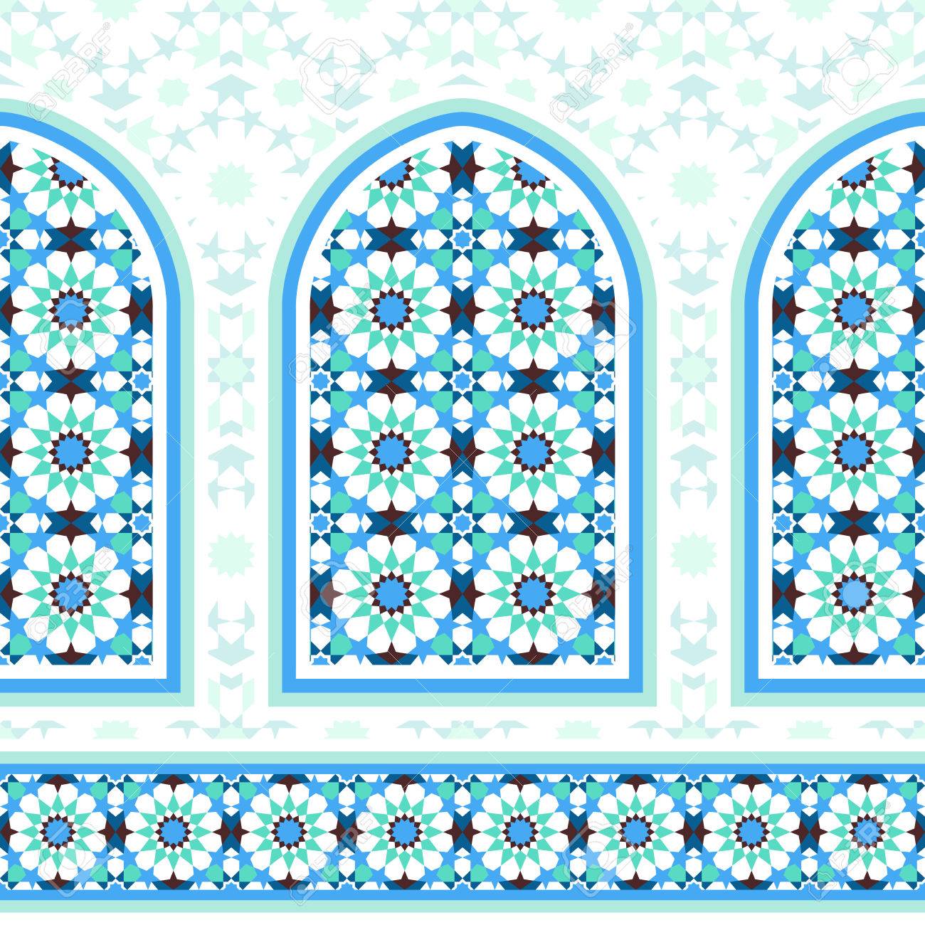 elements of islamic architecture ornamental mosaic background