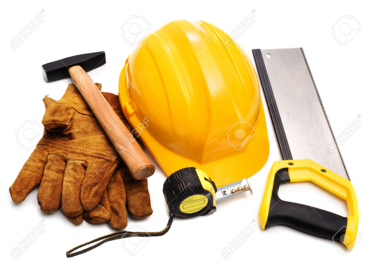 hard hat and a hammer