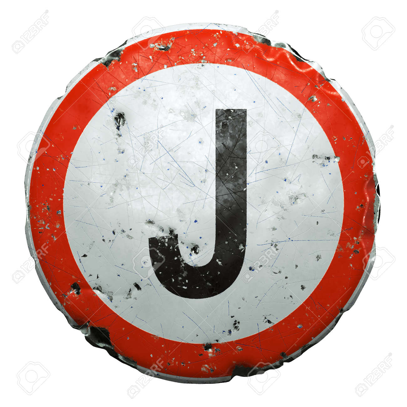 Public Road Sign In Red And White With A Capitol Letter J In Stock Photo Picture And Royalty Free Image Image 136754199