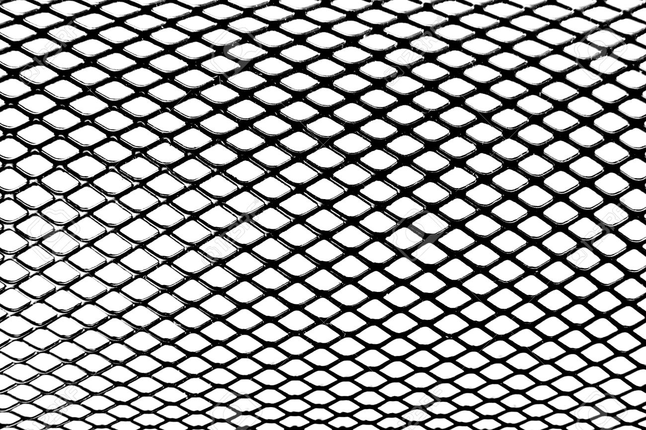 Texture. Metal Grille In Black Stock Photo, Picture and Royalty