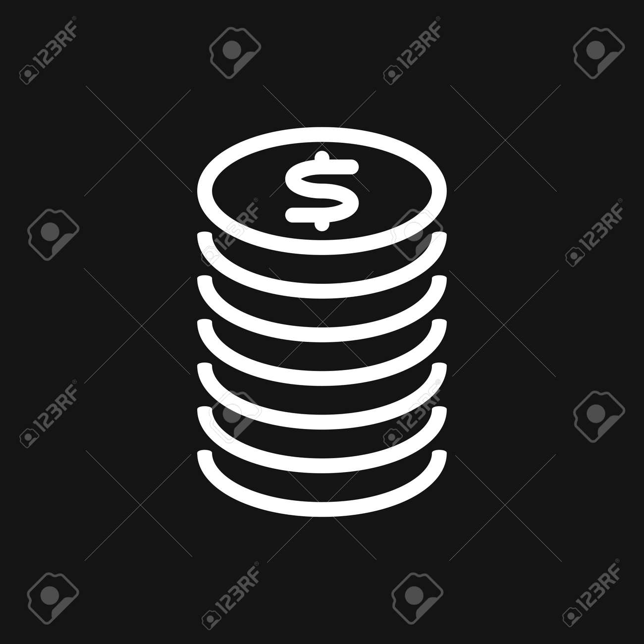 WebおよびモバイルUIで使用するお金のアイコン、基本的なUIのお金の要素のセットのイラスト素材・ベクター Image 146123325