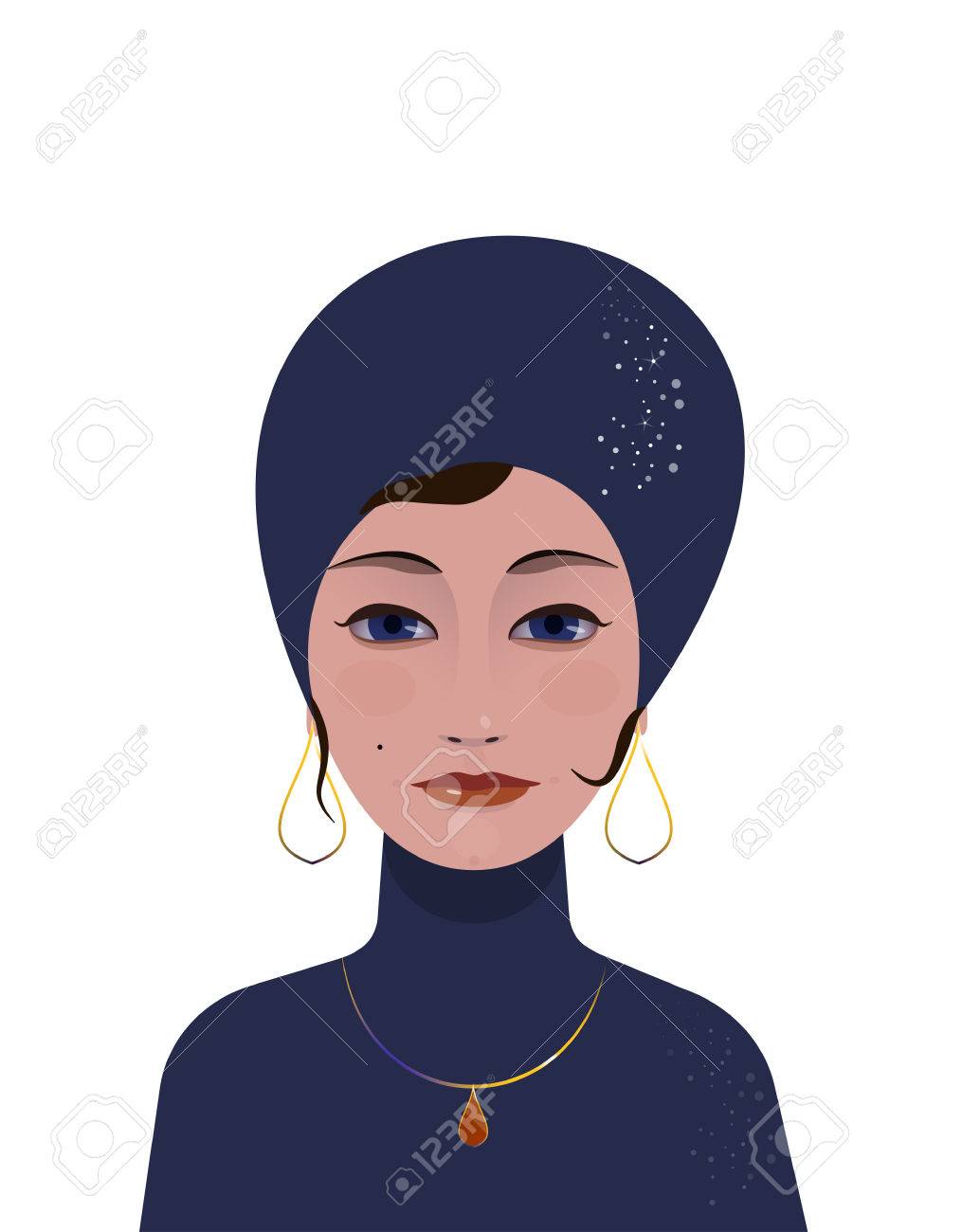 Ar アールデコ 19 年代ファッション 美しいジプシーの女性占い師または女優 のイラスト素材 ベクタ Image 40