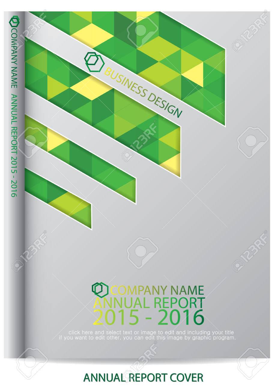 年次報告書の表紙デザインのイラスト素材 ベクタ Image