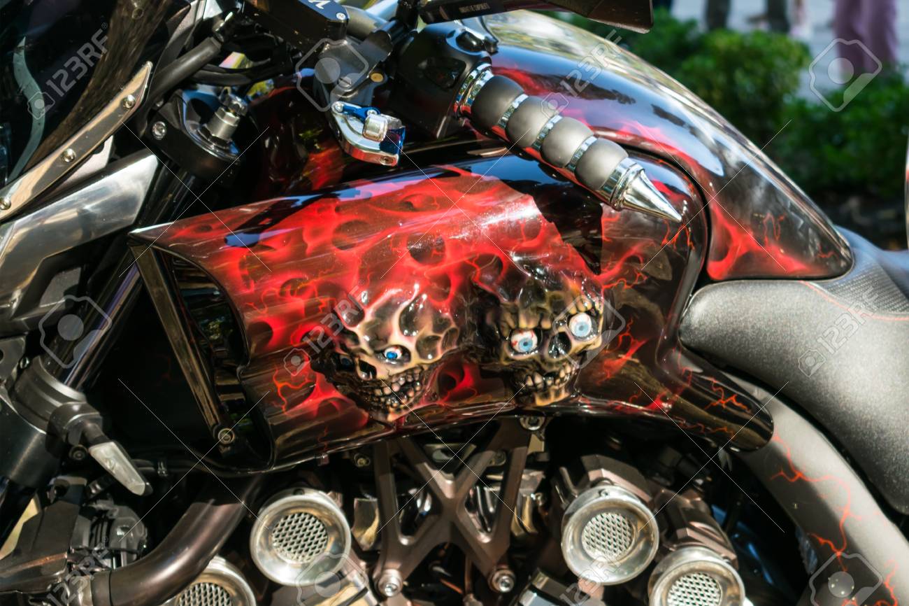 Kropivnitskiy Ukraine 16 September 2017 Custom Paint Motorcycle Stock Photo Picture And Royalty Free Image Image 110218638