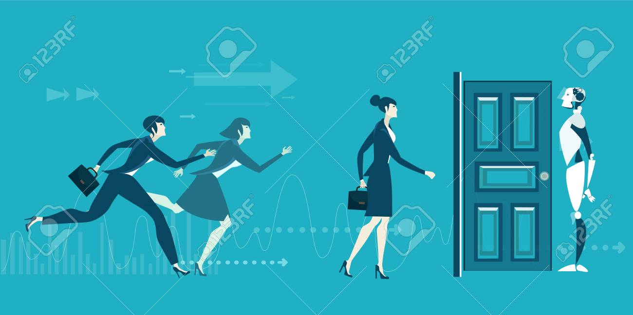 人間対ロボット 新時代の人工知能を制御する 支える 意思 アイデアを作成します のイラスト素材 ベクタ Image 人間対ロボット 新時代の人工知能を制御する 支える 意思 アイデアを作成します のイラスト素材 ベクタ Image