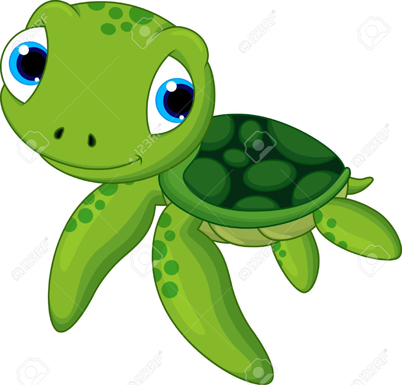 Baby Sea Turtle Cartoon Royalty Free Cliparts Vectors And Stock Illustration Image
