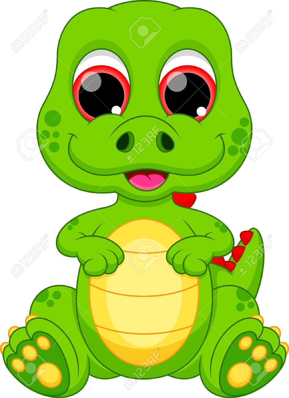 Cute Baby Dinosaur Cartoon Royalty Free Cliparts Vectors And Stock