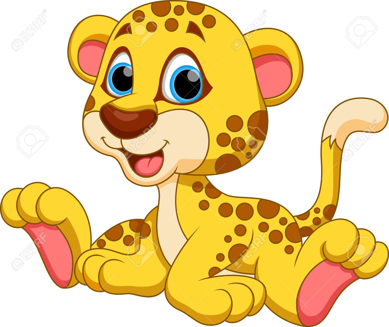 かわいい赤ちゃんチーター のイラスト素材 ベクタ Image