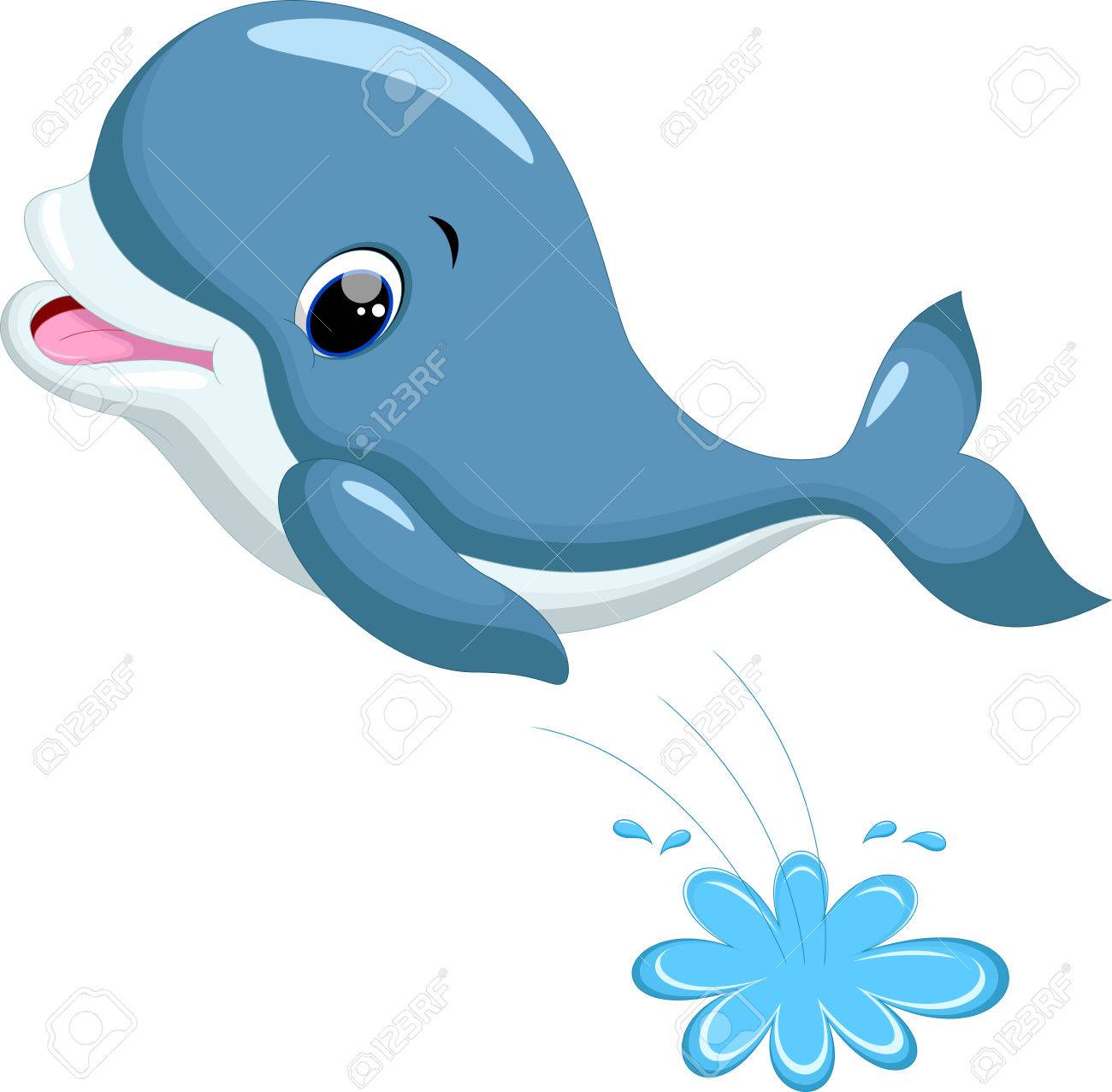 cute dolphin cartoon jumping royalty free cliparts vectors and