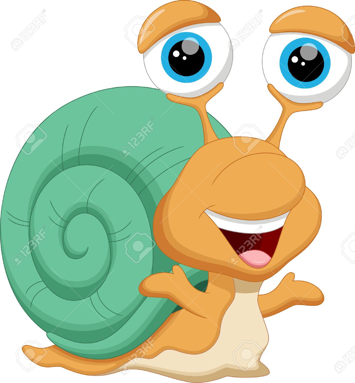 Cute baby snail cartoon - 43828967 Cute baby snail cartoon - 43828967