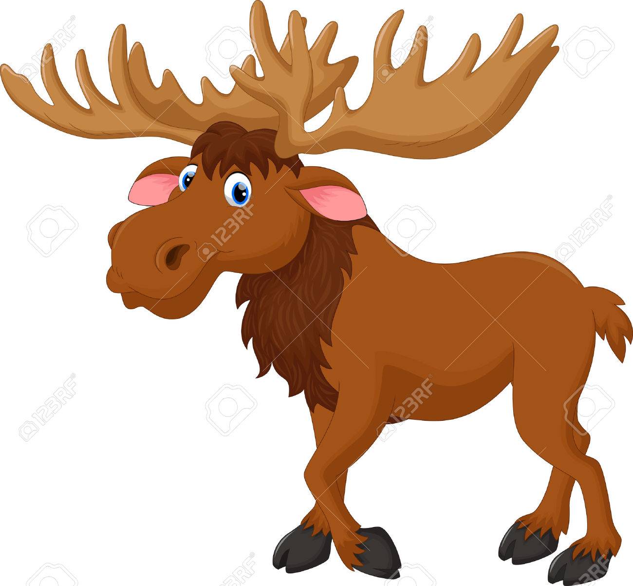 Illustration of moose cartoon - 48070235 Illustration of moose cartoon - 48070235