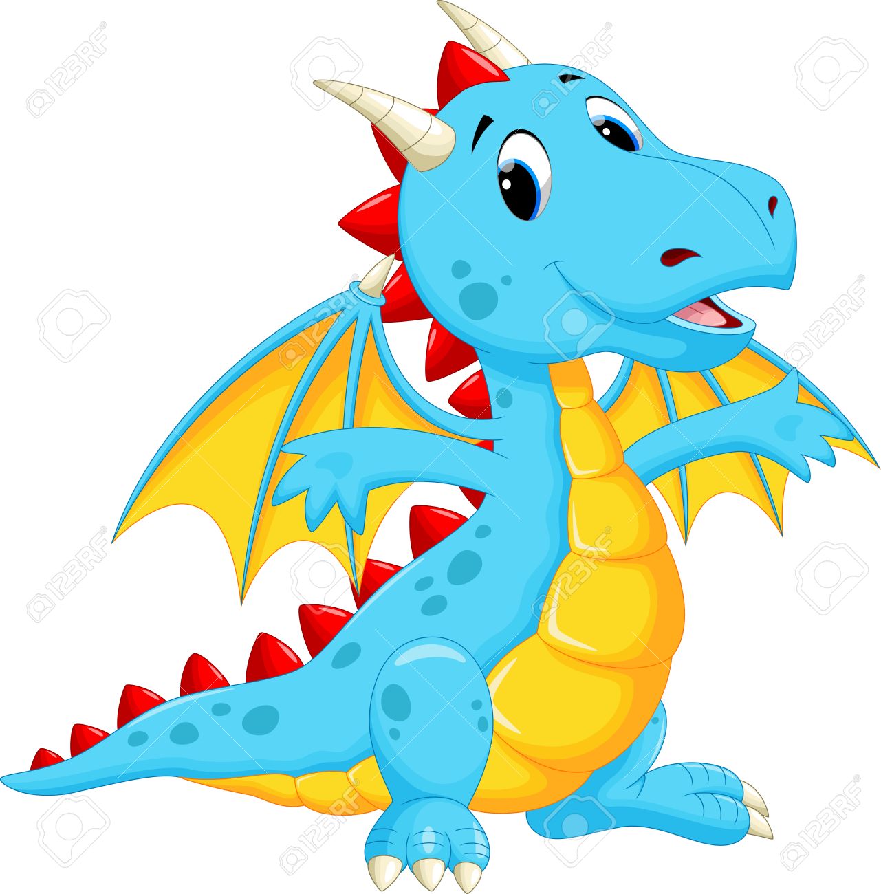 cute dragon cartoon royalty free cliparts vectors and stock