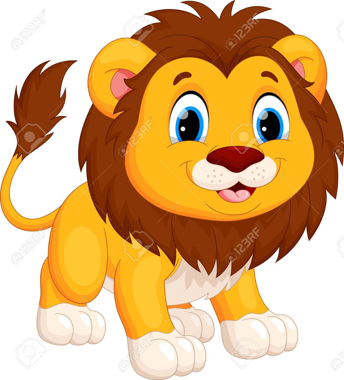 Cute Lion Cartoon Royalty Free SVG, Cliparts, Vectors, And Stock ...