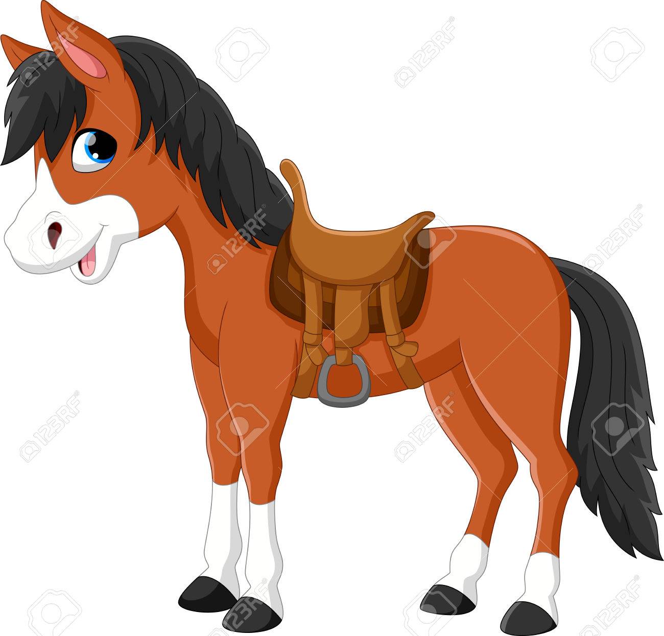Illustration of a beautiful horse isolated on white background - 55360469 Illustration of a beautiful horse isolated on white background - 55360469