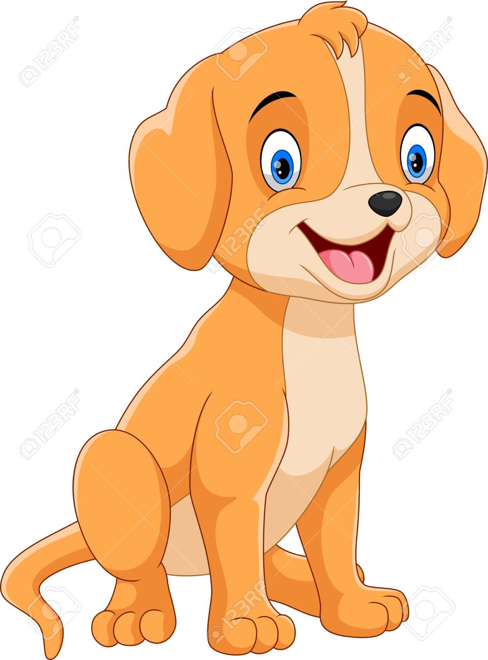 Vector illustration of cute and adorable dog cartoon isolated on white background - 123744208 Vector illustration of cute and adorable dog cartoon isolated on white background - 123744208