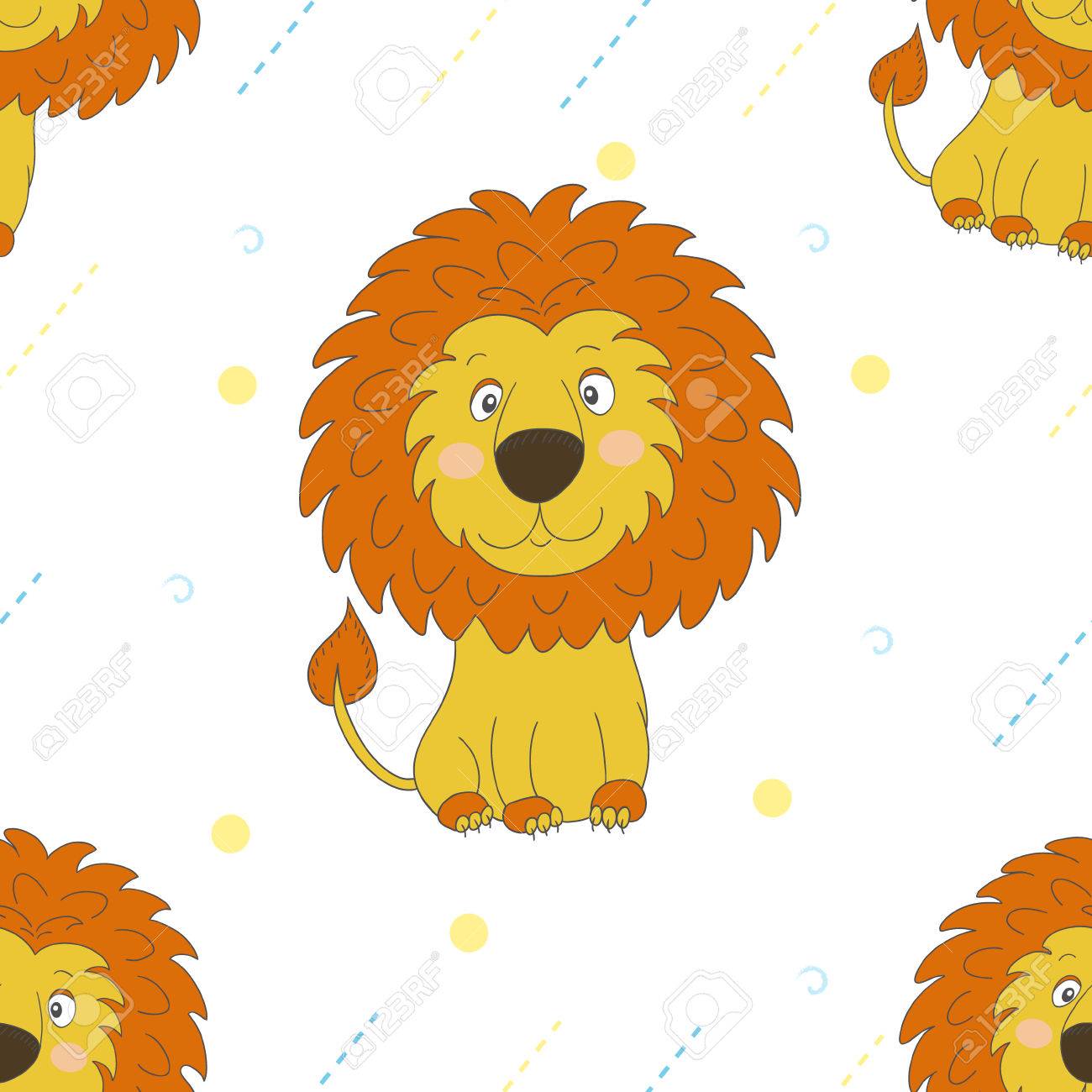 かわいい小さなライオン漫画スタイルです のイラスト素材 ベクタ Image