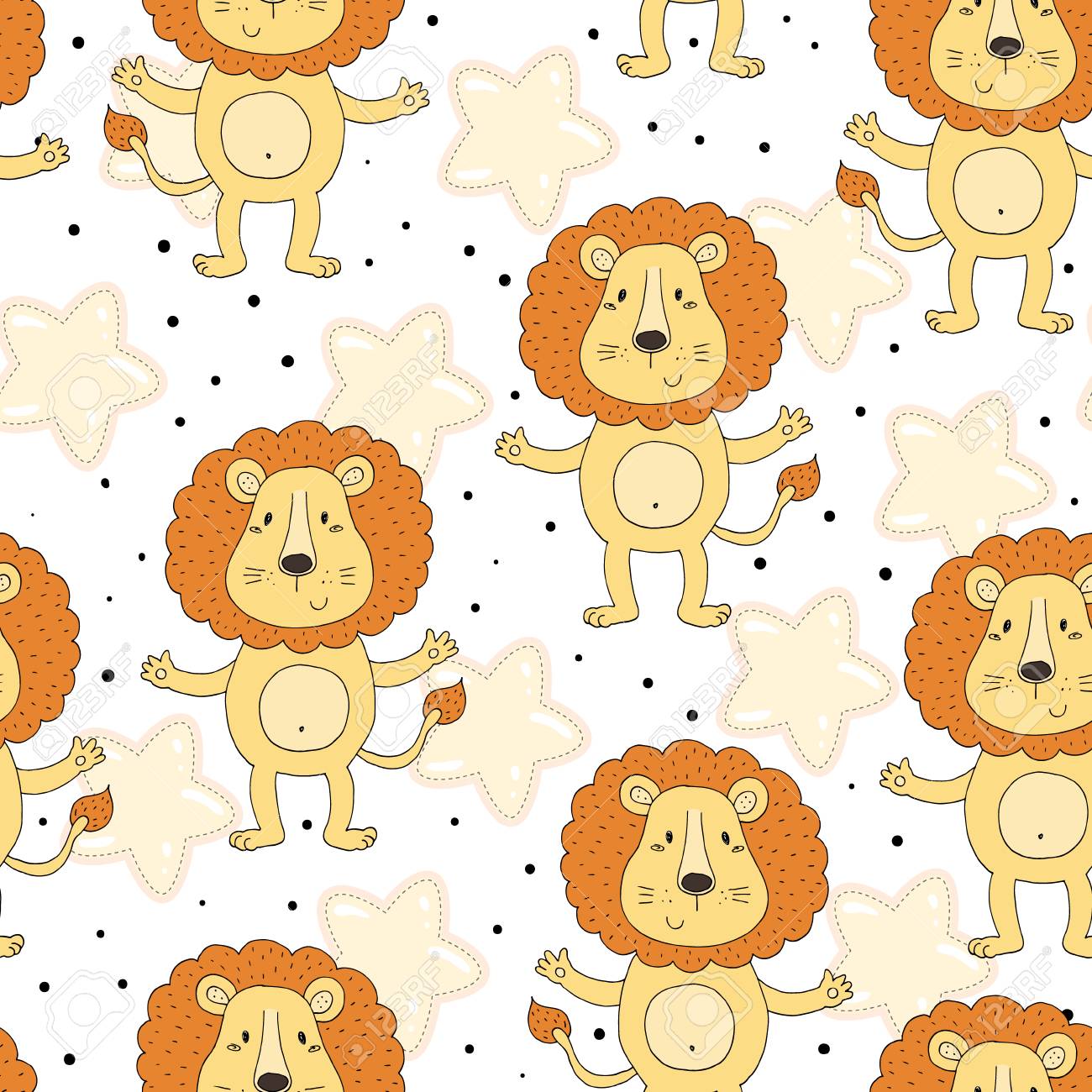 cute lion pattern print for kids printable templates kids templates