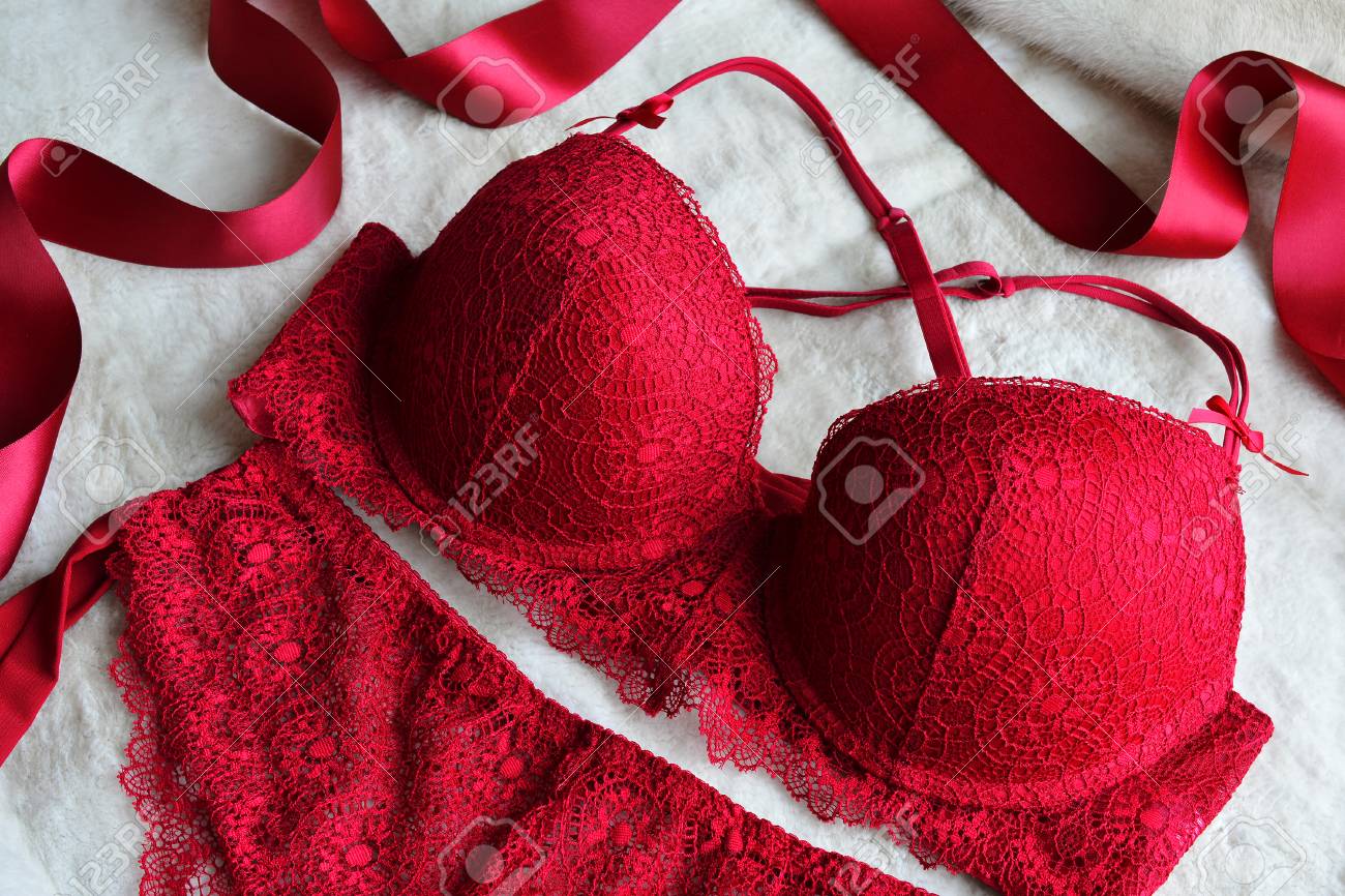 bra panty red color