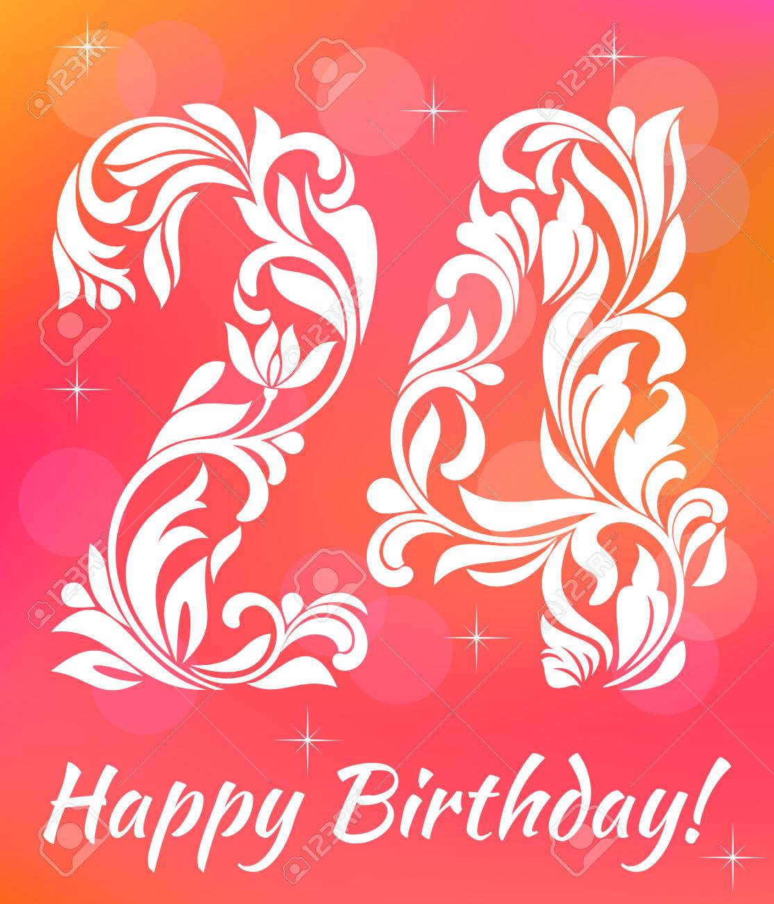 bright greeting card invitation template celebrating 24 years free birthday card invitation templates