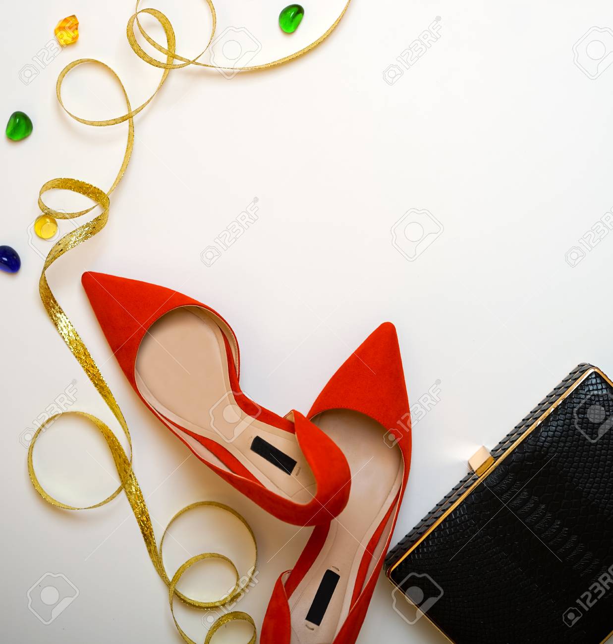 Red shoes and clutch bag Clearance