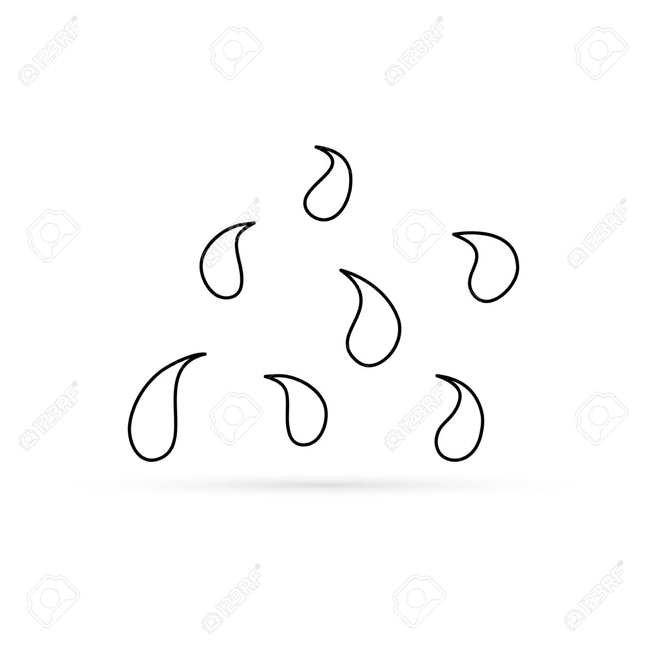 Outline Water Drop Icon Isolated On White Coloring Rain Drop Hand Drawing Art Line Sketch Vector Stock Illustration Royalty Free Cliparts Vectors And Stock Illustration Image