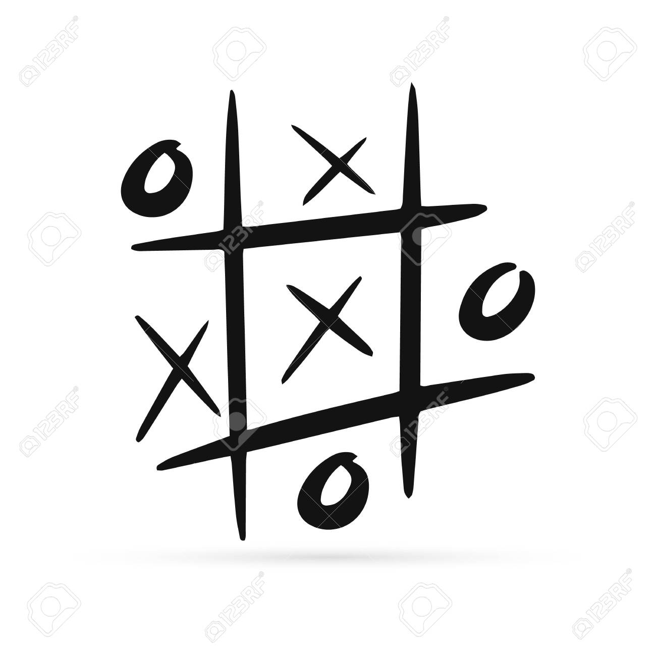 Jogo de Tic Tac Toe imagem vetorial de viktorijareut© 129247640