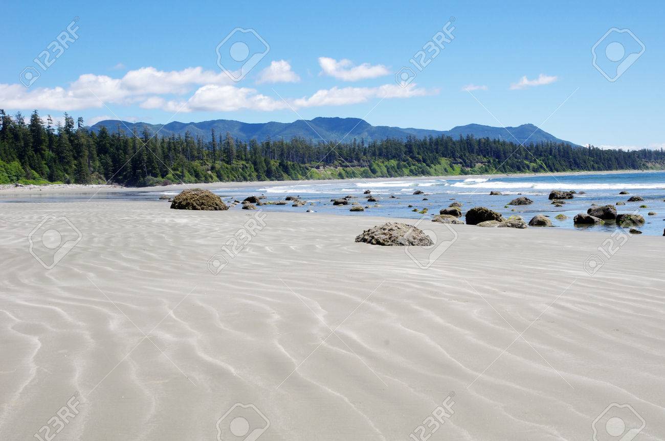 Low Tide On The Long Beach Vancouver Island British Columbia