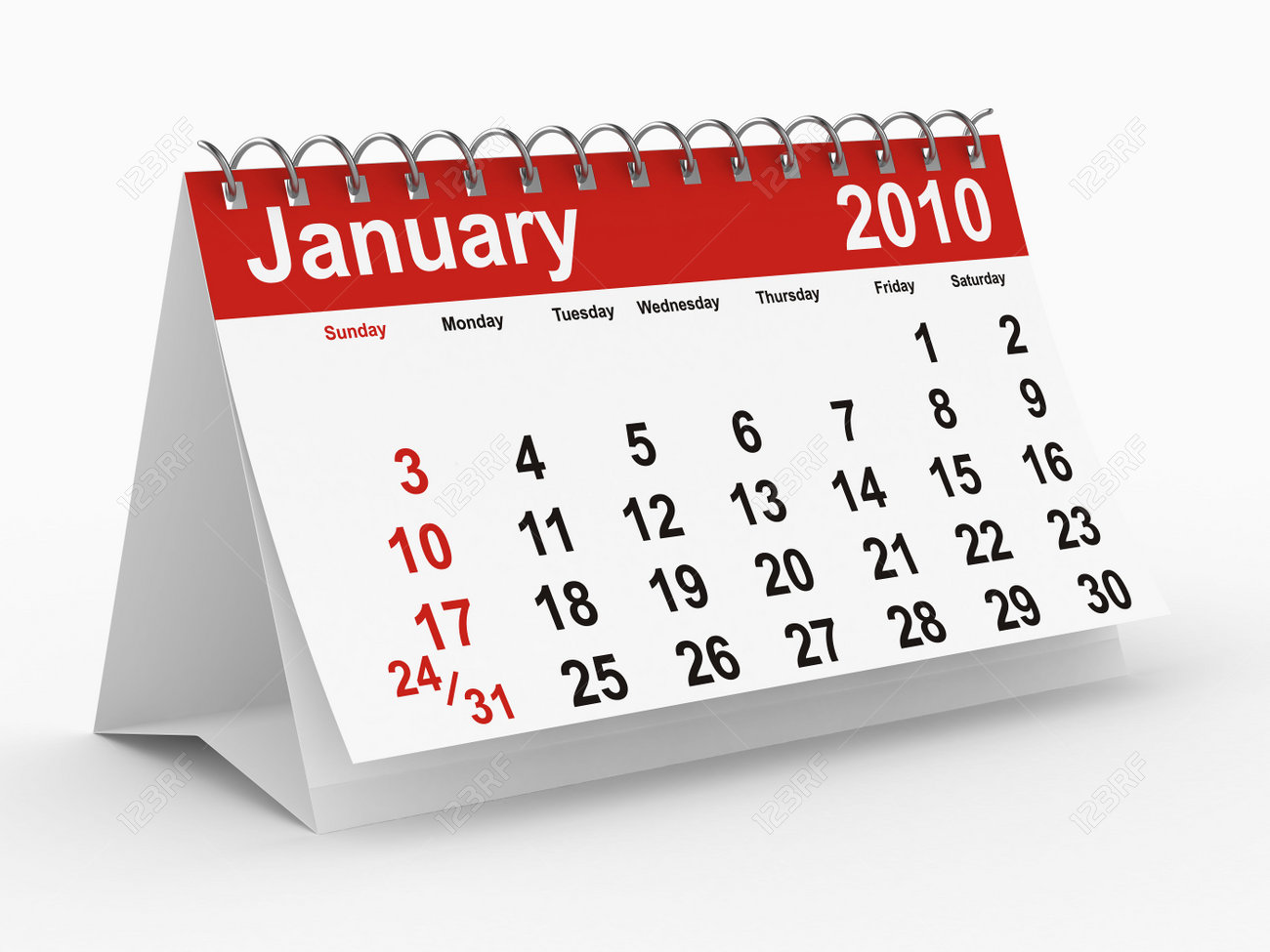 2010 year calendar january isolated 3d image stock photo picture 2010 calendar january