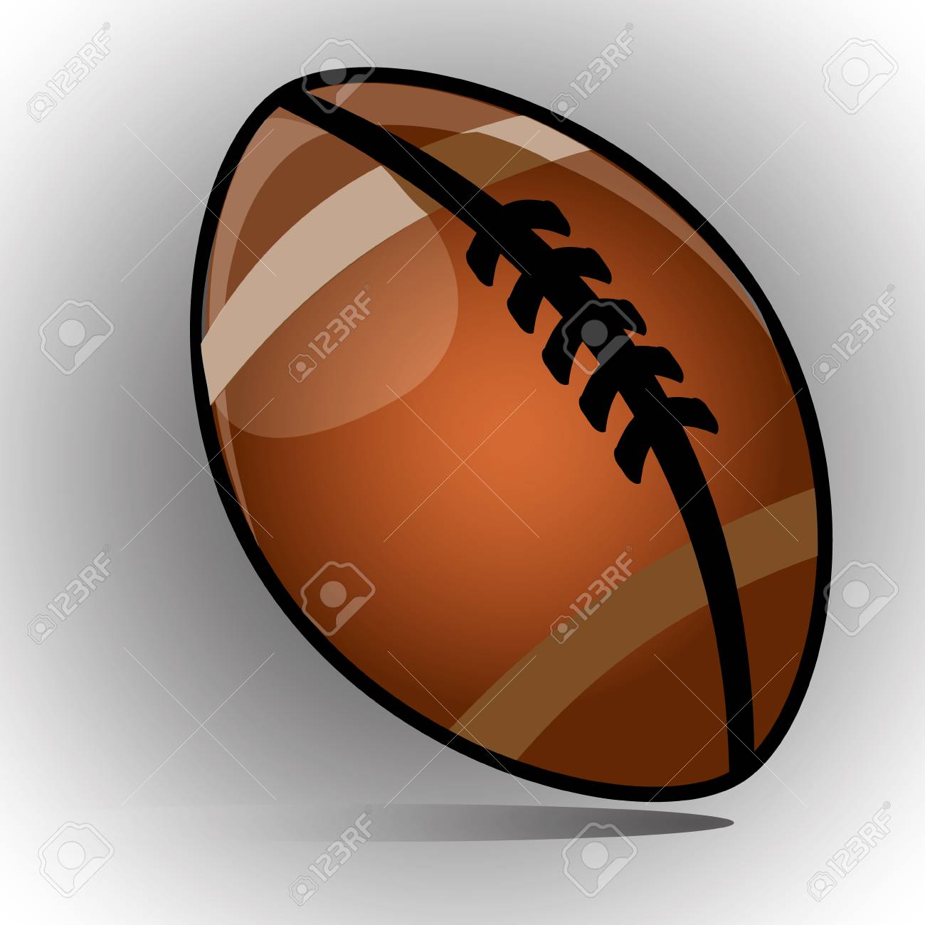 黒 白のラグビー ボールのベクター イラストです のイラスト素材 ベクタ Image